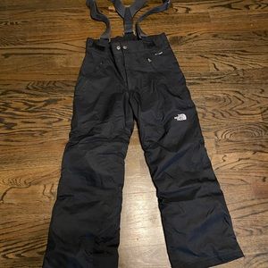 North face boys ski snow pants bib size medium